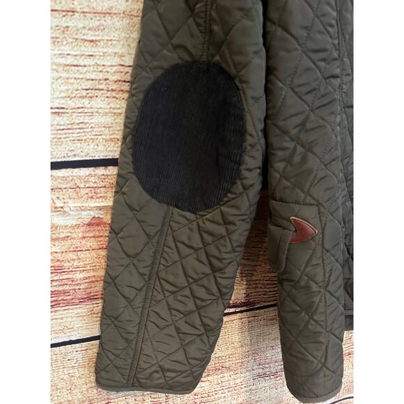 Aigle Women's Sudhampton Water Resistant Quilted Jacket Corduroy Elbow Patches 8 - Picture 5 of 6